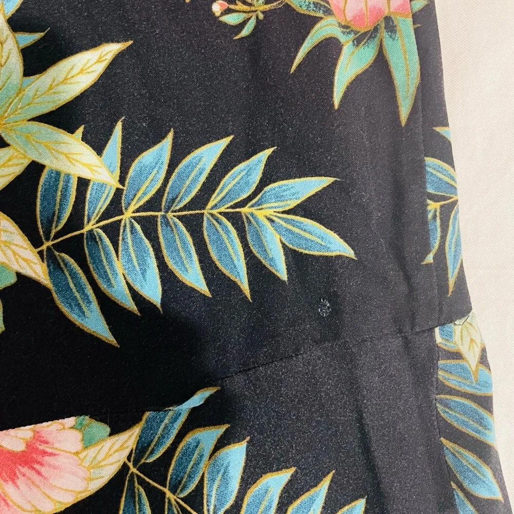 FARM Rio Black Maxi Dress with Green and Pink Floral Print - Picture 8 of 9